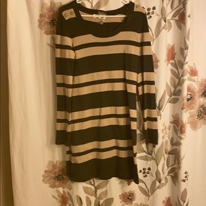 Knee length sweater dress